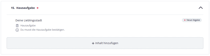 Plattform LP - zum Hausaufgabenüberblick
