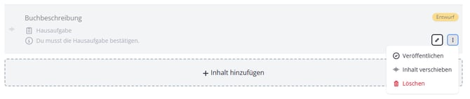Plattform, Entwurf, Inhalt verschieben